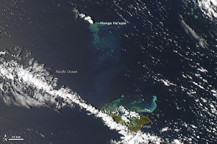 Undersea Eruption Near Tonga