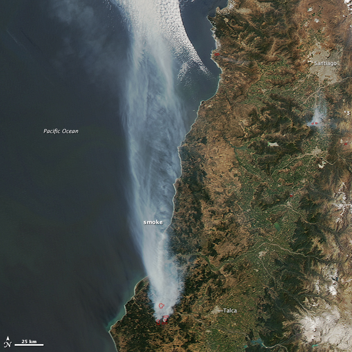 Wildfires in Central Chile