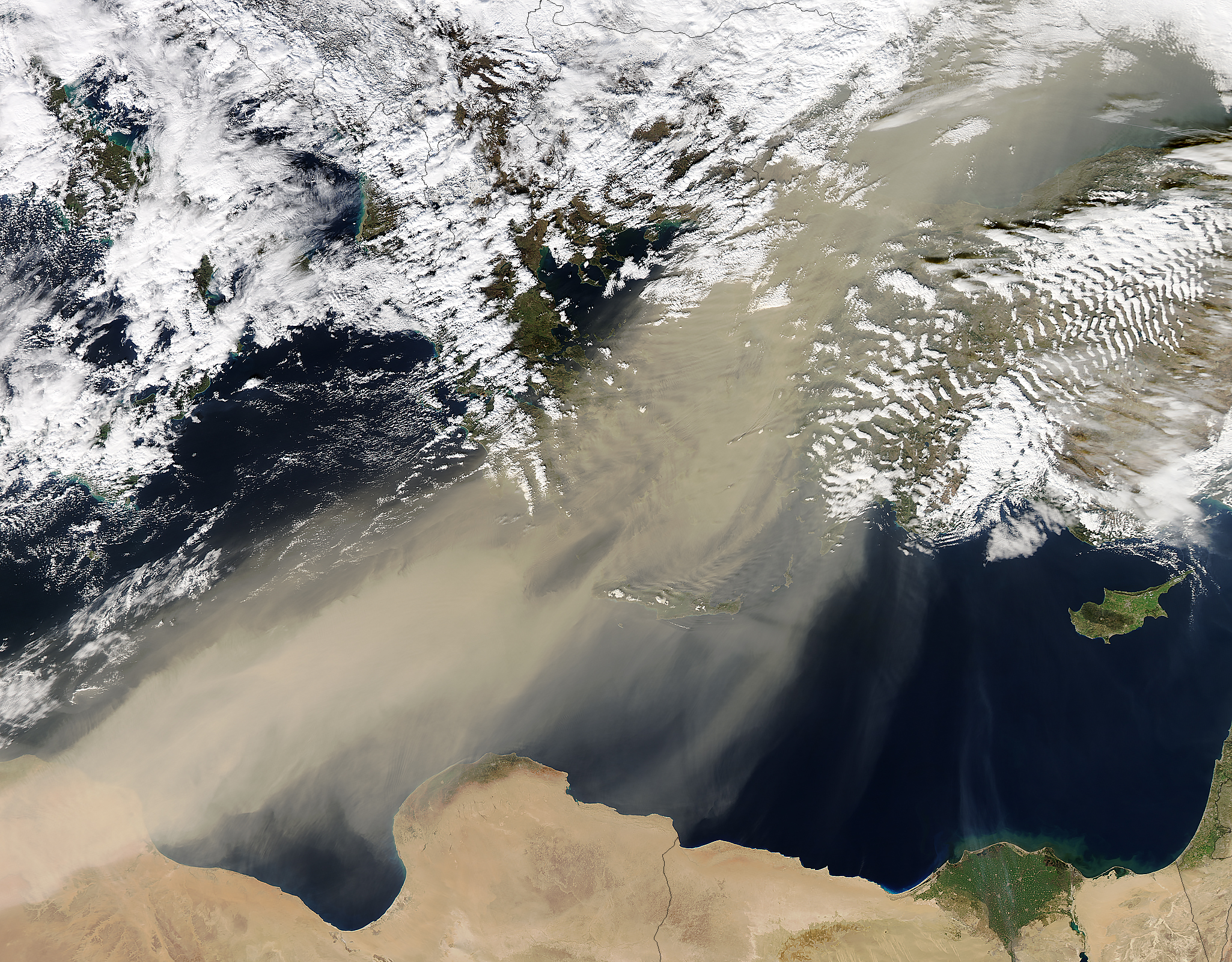 Saharan Dust over the Mediterranean Sea - related image preview