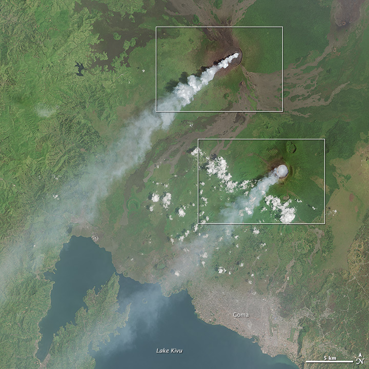 Plumes From Africa’s Volcanic Duo