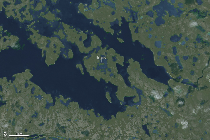 Une île dans un lac sur une île dans un lac sur une île