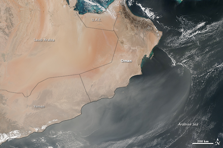 Persistent Dust Storms on the Southern Arabian Peninsula