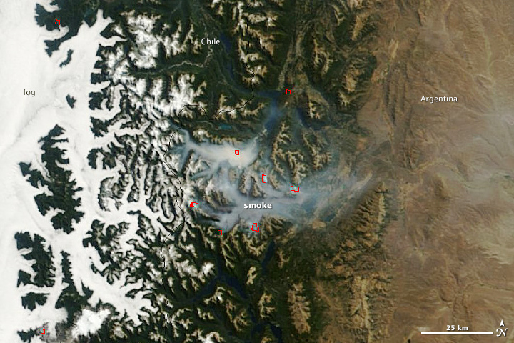 Wildfire in Southern Argentina 