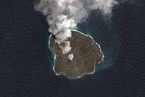 Nishinoshima continues to erupt