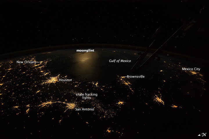 Texas and the Gulf at Night