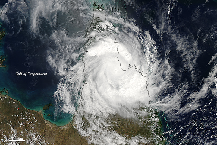 Cyclone Nathan over Cape York Peninsula