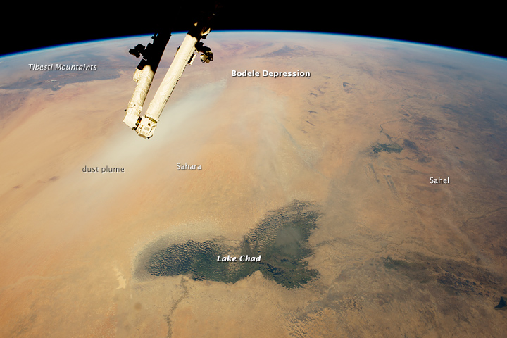 Lake Chad and a Bodele Dust Plume - related image preview