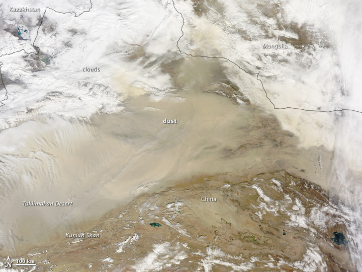 Taklimakan Desert Dust Storm 