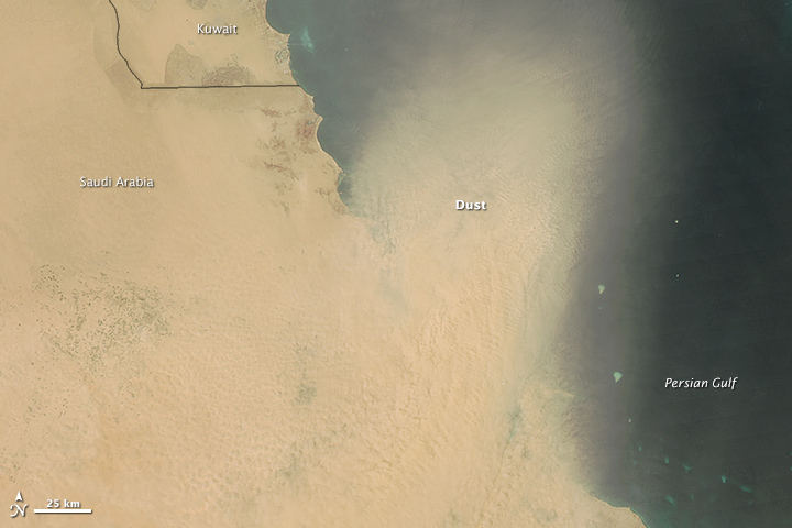 Dust Over the Persian Gulf 