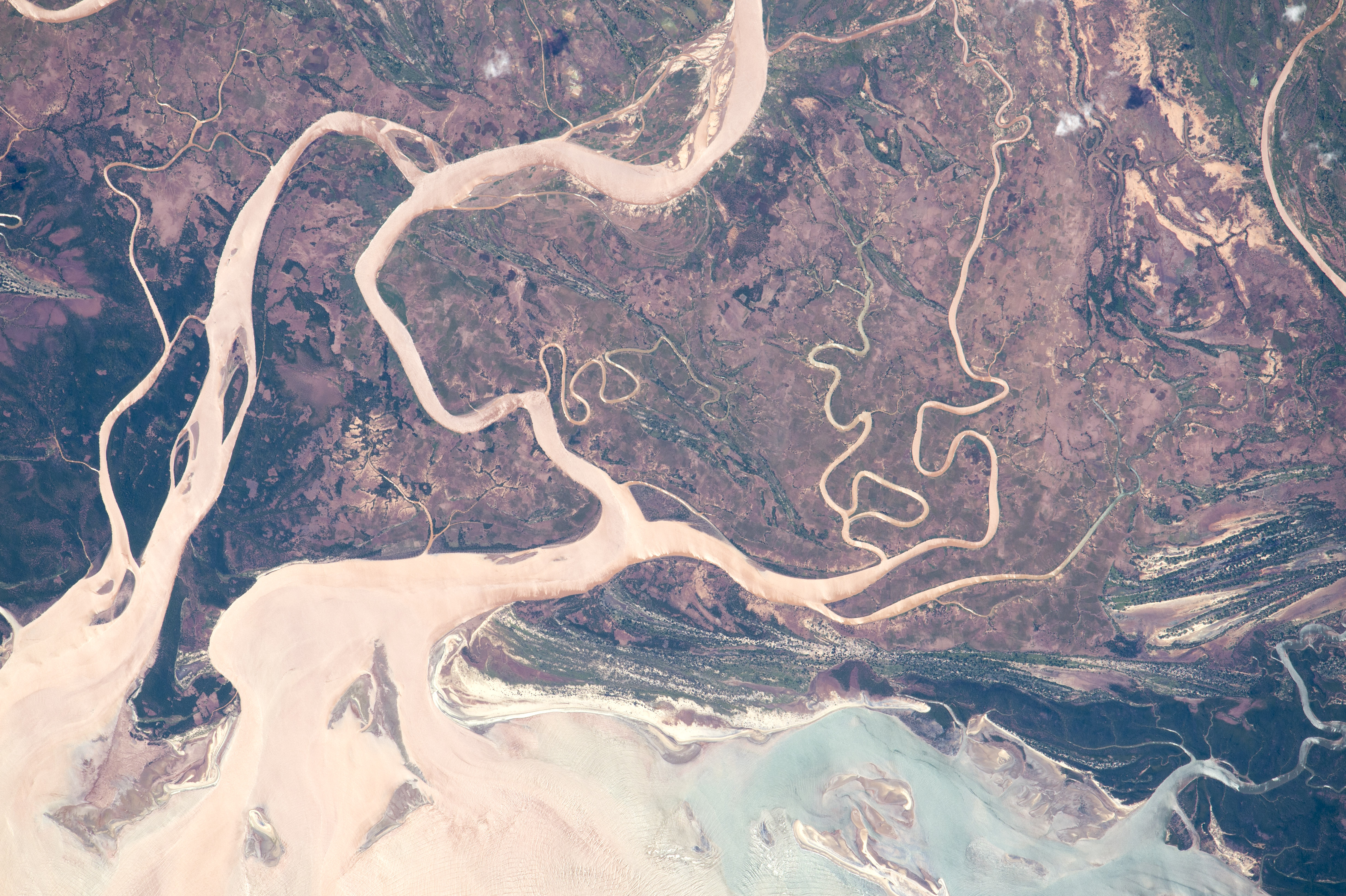 Дельта реки Лена из космоса
