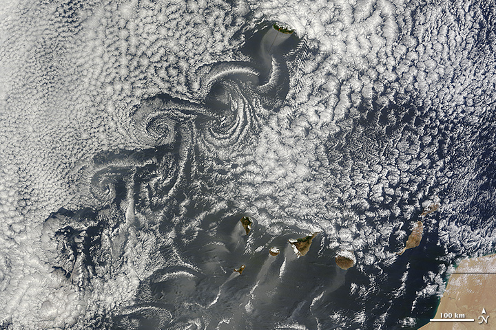 Canary Islands Kick Up Von Kármán Vortices - related image preview