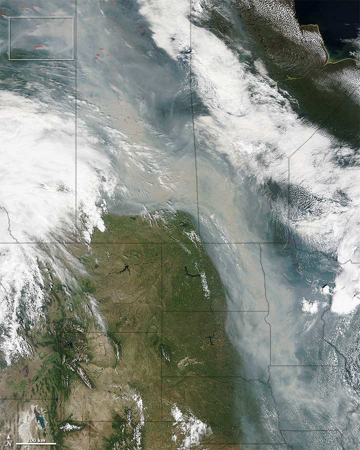 Canadian Wildfires Produce River of Smoke