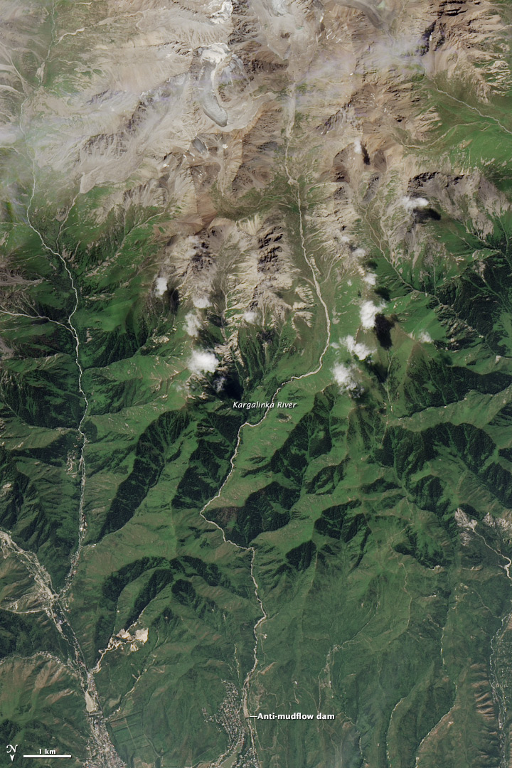 Glacier Lake Outburst Flood near Almaty