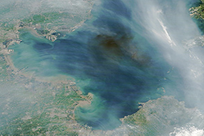 Smoke over the Bohai Sea