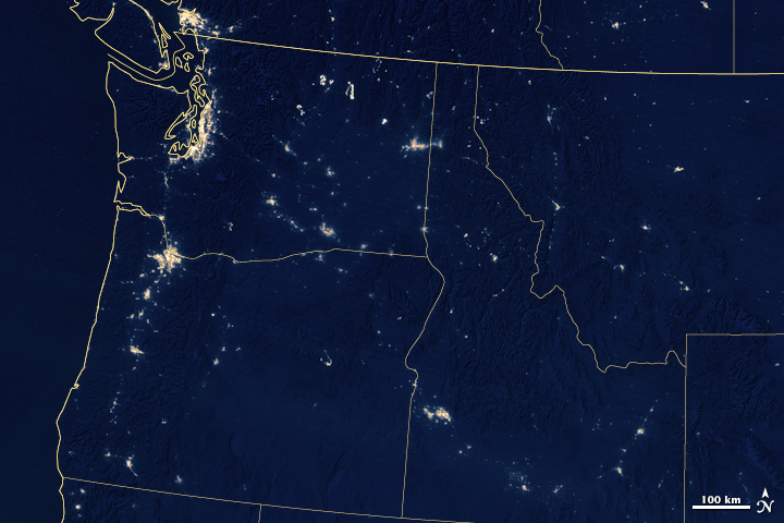 Fires at Night in the U.S. Northwest  - related image preview
