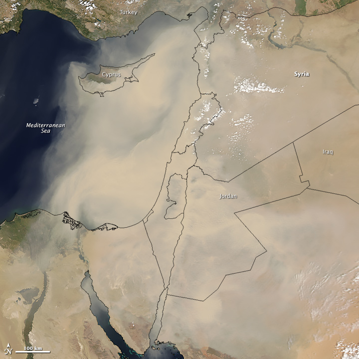 Dust Storm Sweeps Across Middle East