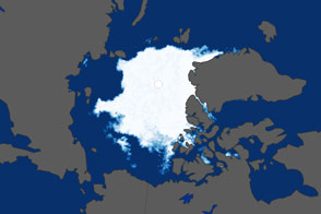 Arctic Sea Ice Reaches Annual Low