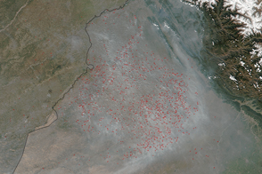 Fires and Smoke in Northwest India