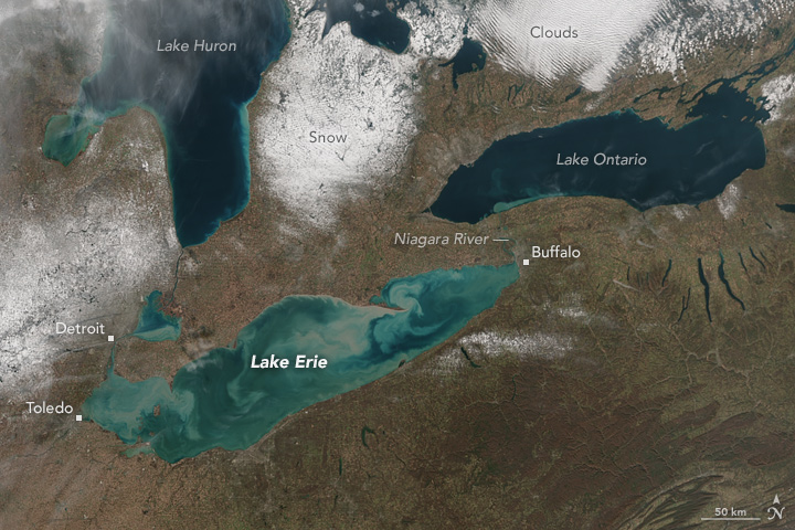 Sediments Aswirl in Lake Erie