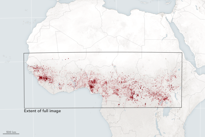 A Band of Fire in Sub-Saharan Africa 