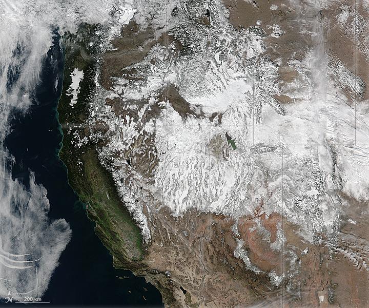 Snow Blankets the Western U.S. 