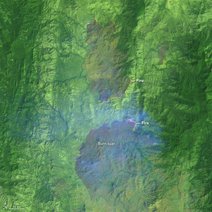 false color shortwave infrared