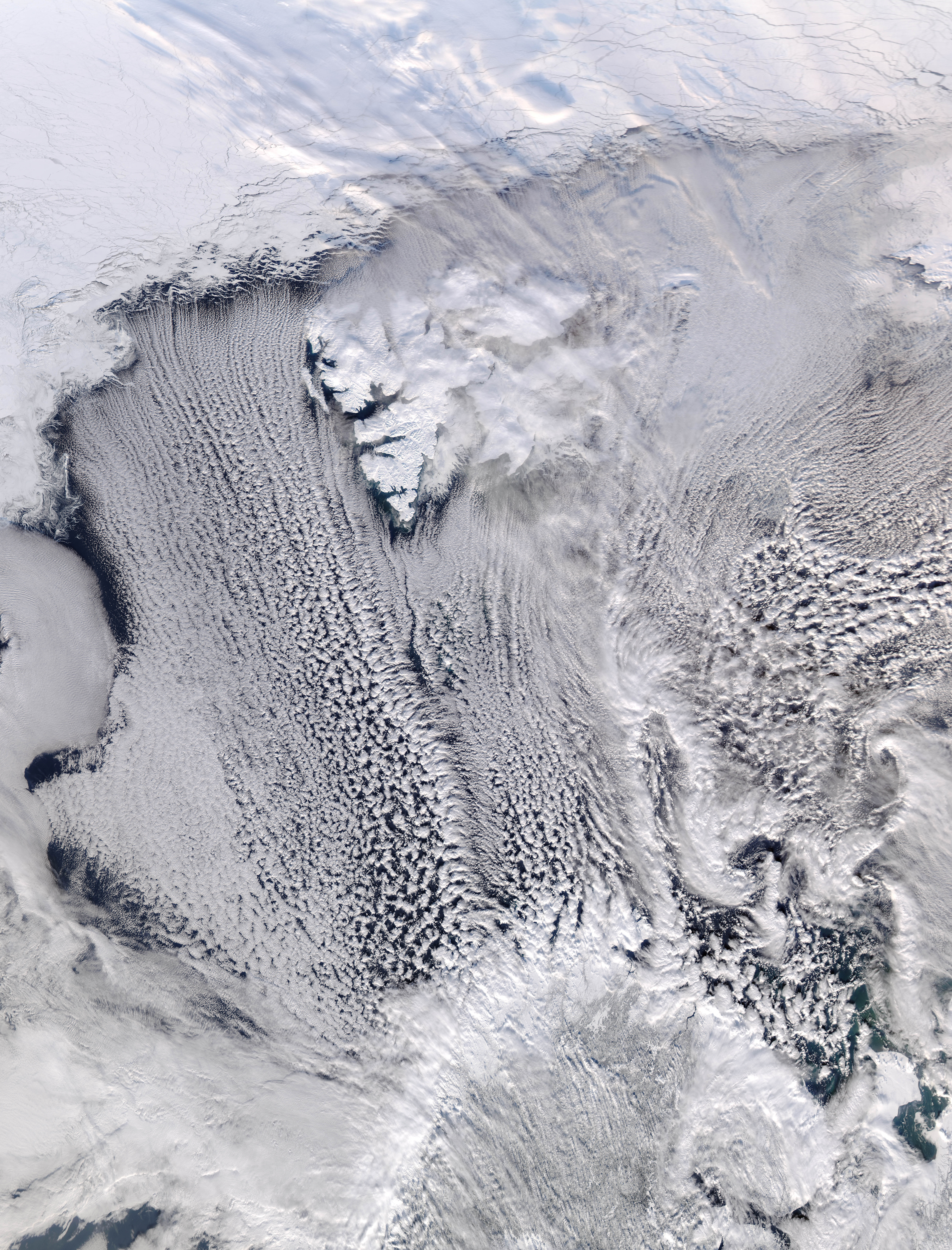 Clouds Streets and Comma Clouds Near Svalbard - related image preview