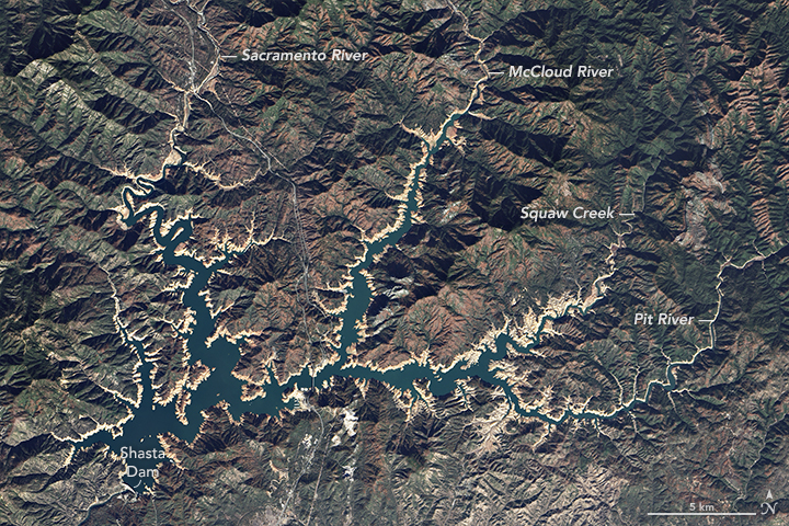 NASA: Amount of Water in Lake Shasta, CA Has Tripled Since December ...