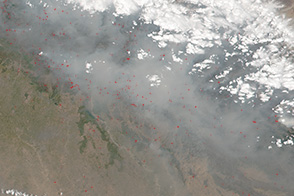 Fires and Smoke in Nepal