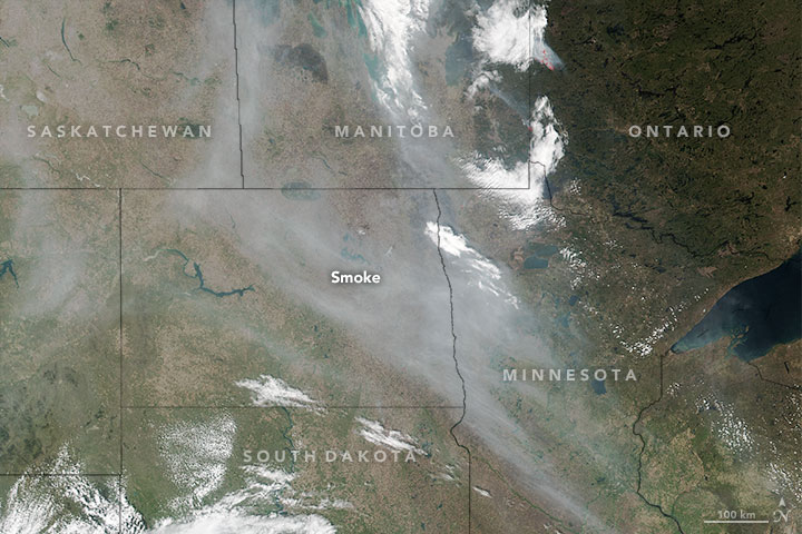 Smoke from Alberta Streams into the United States