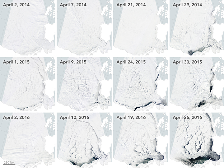 Early Breakup of the Beaufort Sea Ice