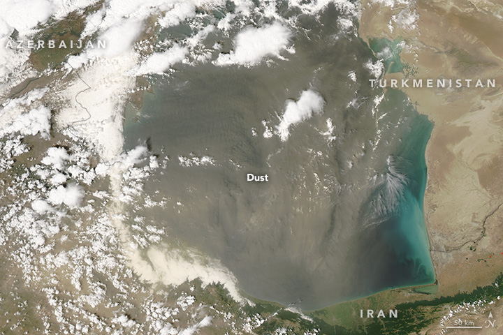 Does Dust Affect Water Levels of the Caspian Sea?