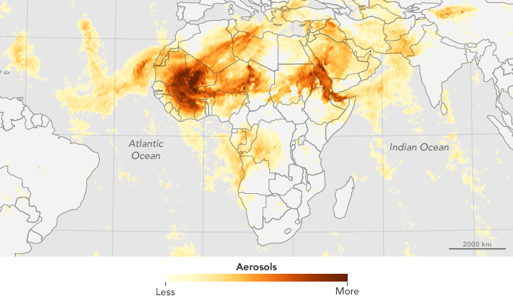 Atmosphere Awash with Saharan Dust