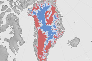 Melt at the Base of the Greenland Ice Sheet - selected image