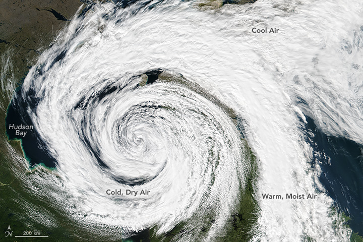Extratropical Cyclone Over Hudson Bay