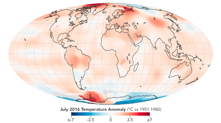 July 2016 Was the Hottest Month on Record