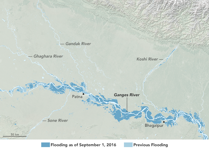 Flooding of the Ganges