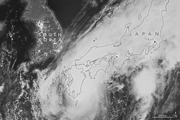 Typhoon Malakas Over Japan