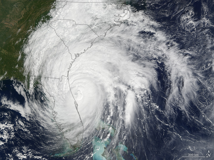 Hurricane Matthew Brushes Florida Coast