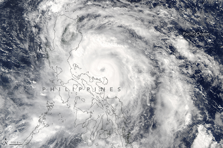 Typhoon Sarika Over the Philippines