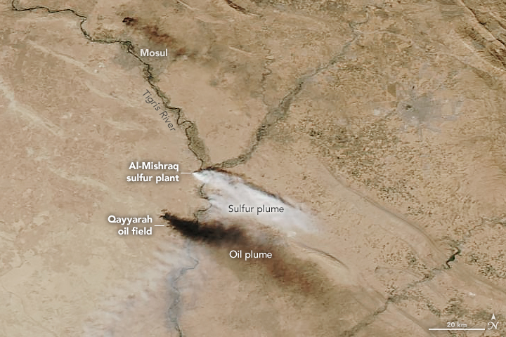 Sulfur Dioxide Spreads Over Iraq