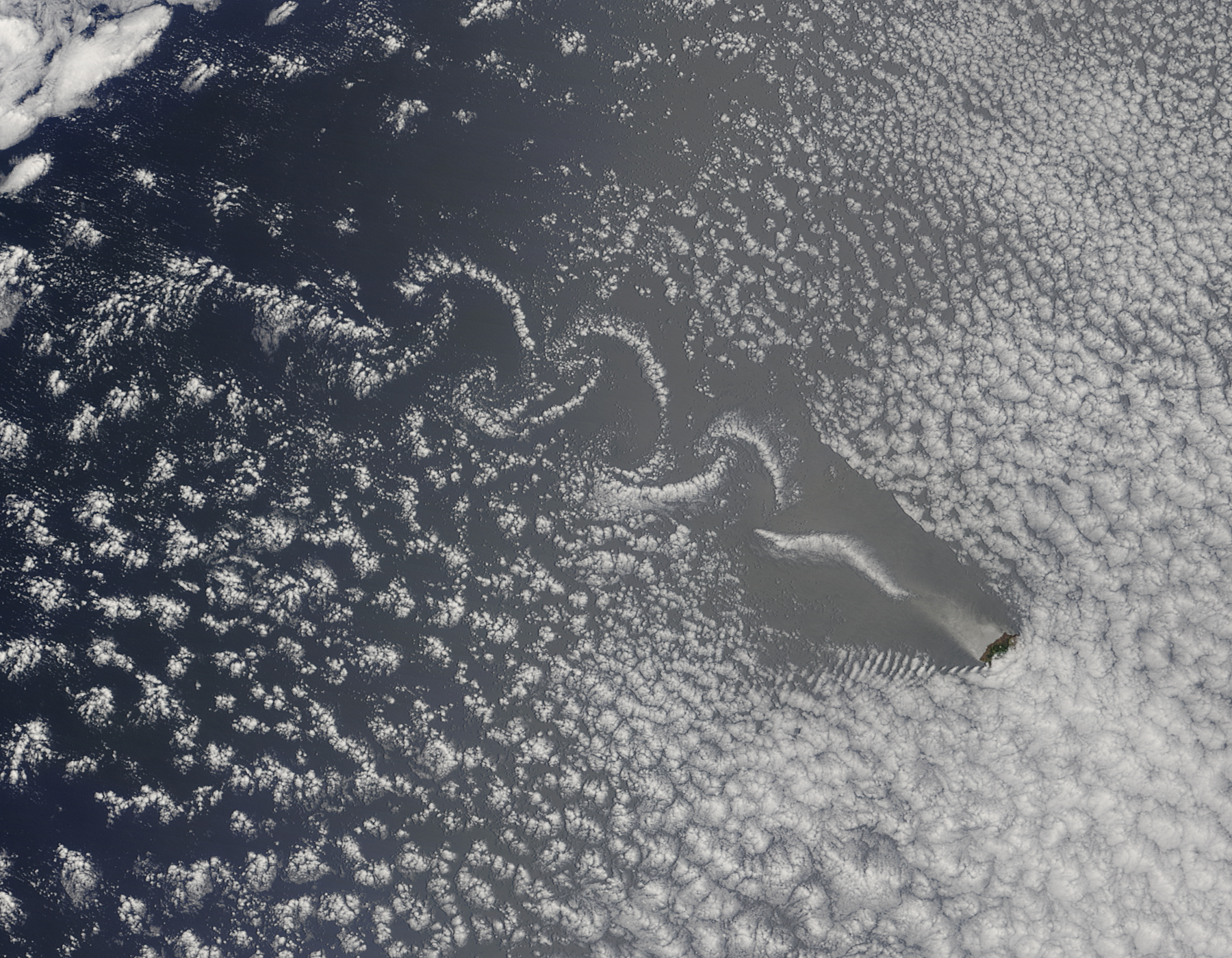 Cloud Wakes on the Lee Side of St. Helena Island  - related image preview