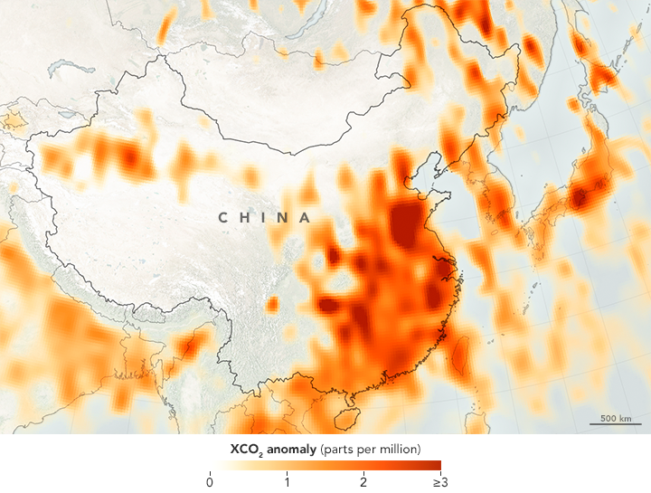 Satellite Detects Human Contribution to Atmospheric CO2 - related image preview