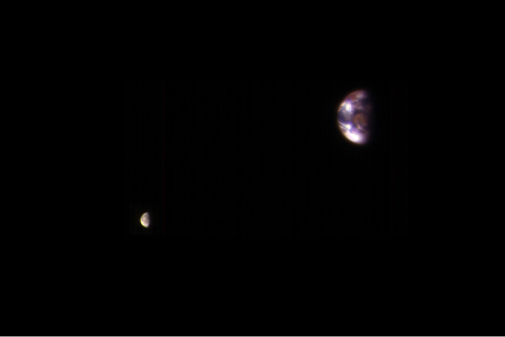 Earth and Moon from Mars - related image preview