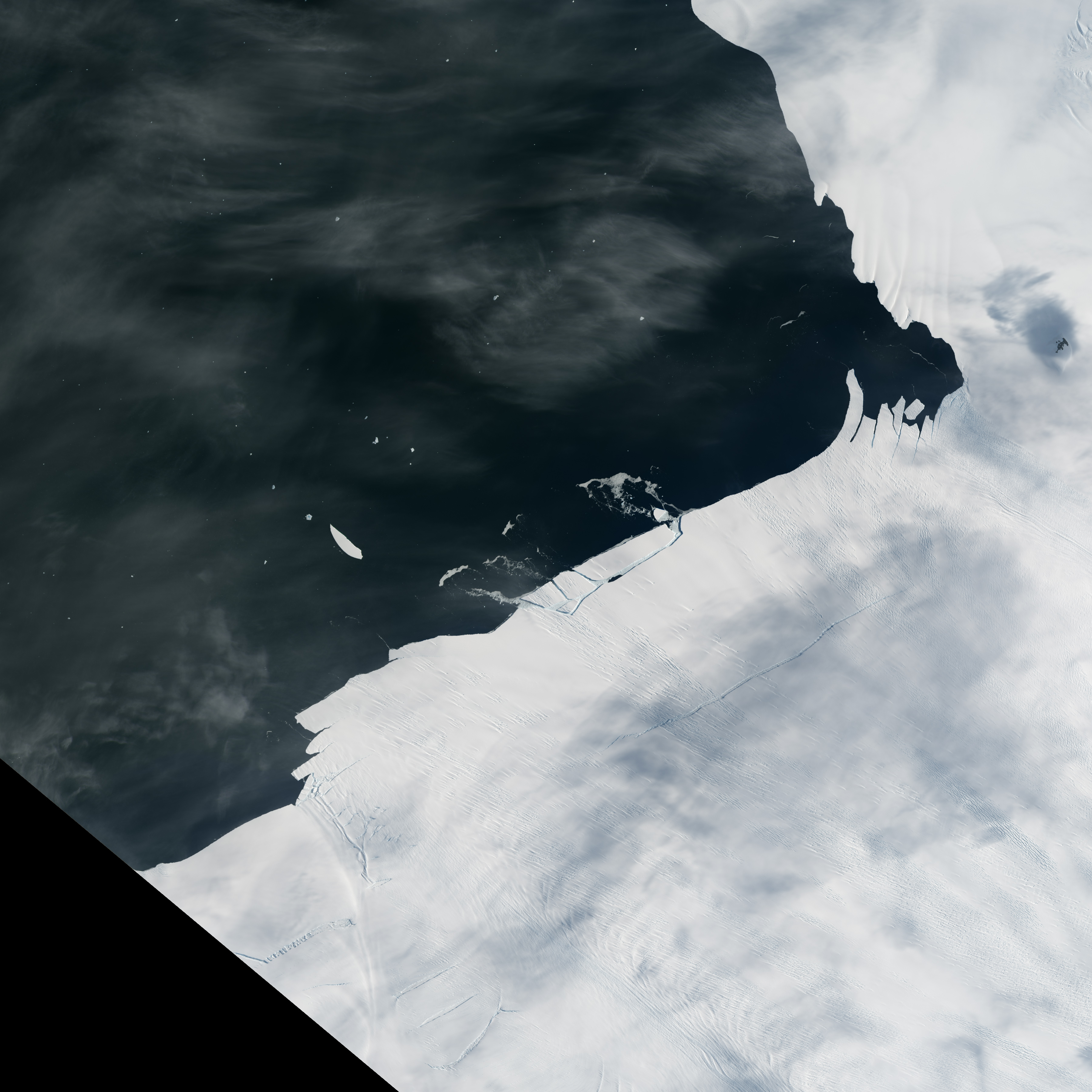 Glacial “Aftershock” Spawns Antarctic Iceberg - related image preview