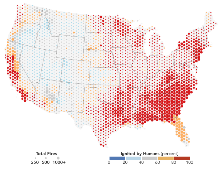 People Cause Most U.S. Wildfires