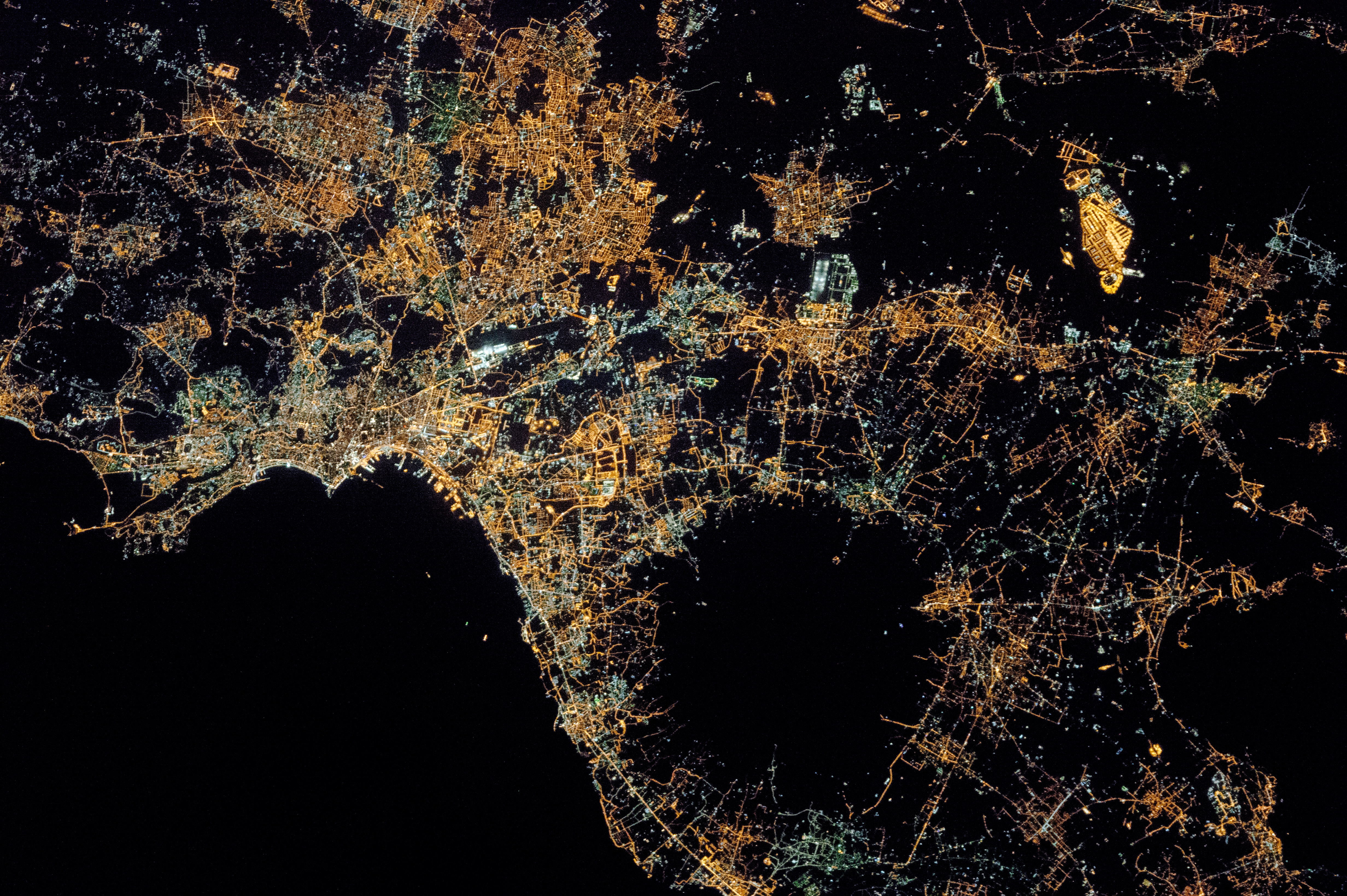 Naples and Mount Vesuvius at Night - related image preview