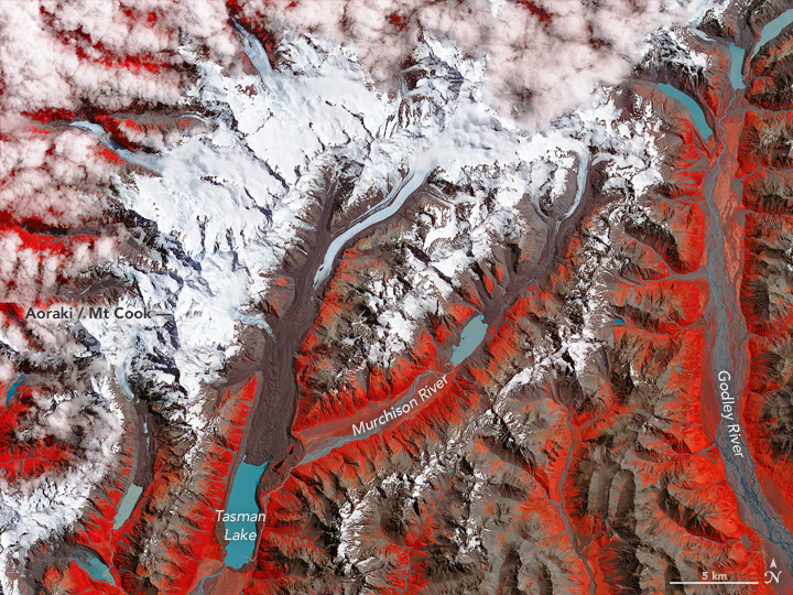 Tasman Glacier Retreats