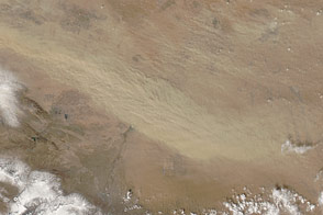 Dust Above the Gobi Desert