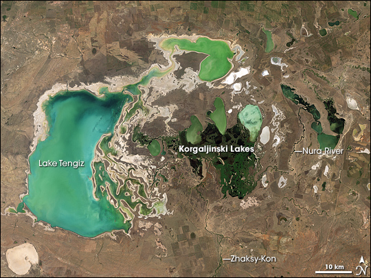 Tengiz and Korgaljinski Lakes, Kazakhstan